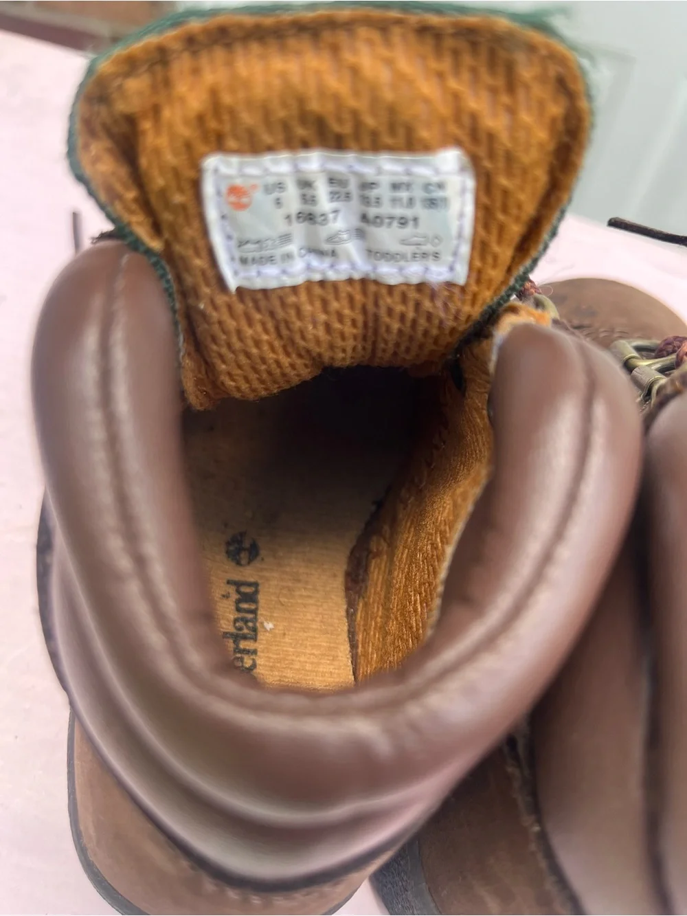 Timberland Toddler Brown & Green Casual Hiking Boots size 6